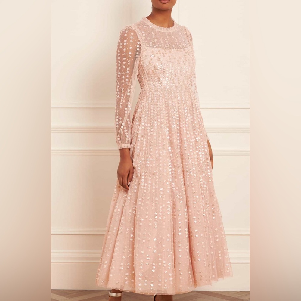 Raindrop Long Sleeve Ankle Gown Needle & Thread NWT - Picture 4 of 7